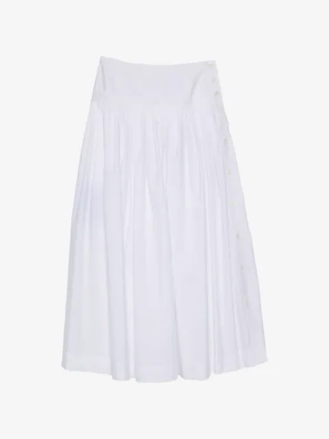 Lanvin pleated buttoned maxi skirt