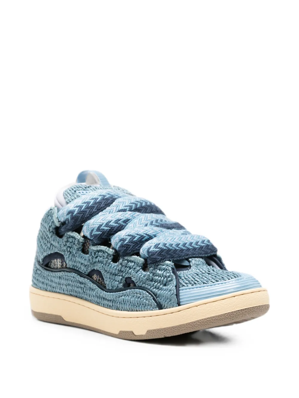 Lanvin Curb lace-up sneakers Blauw