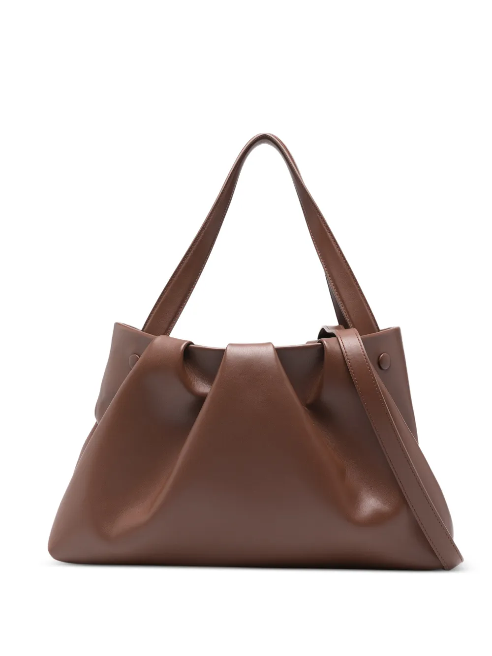 Themoirè gathered shoulder bag - Marrone