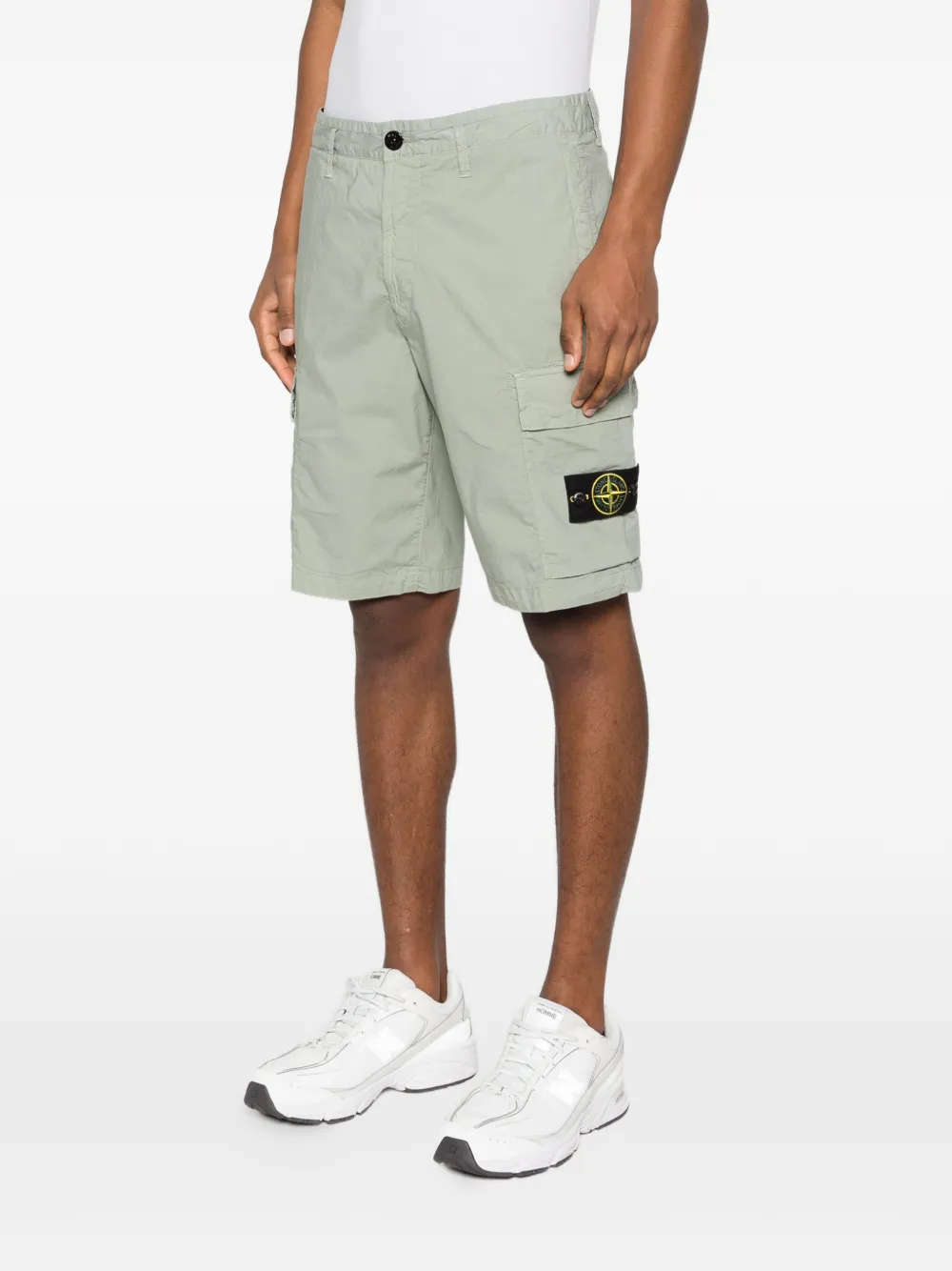  Stone Island Compass-patch Shorts - Green 