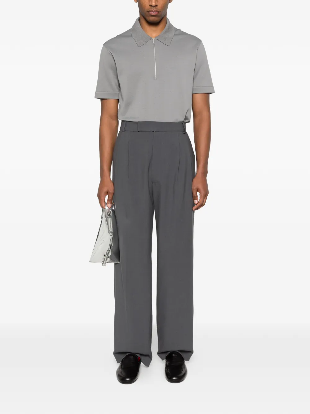 Jil Sander рубашка поло с воротником на молнии