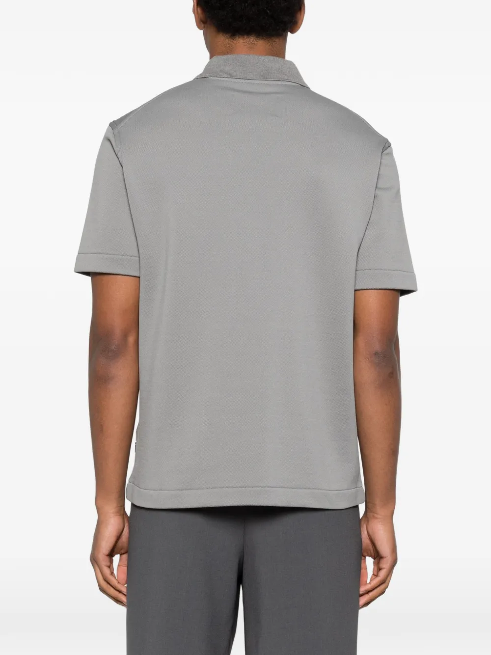 Jil Sander Poloshirt met halve rits Grijs