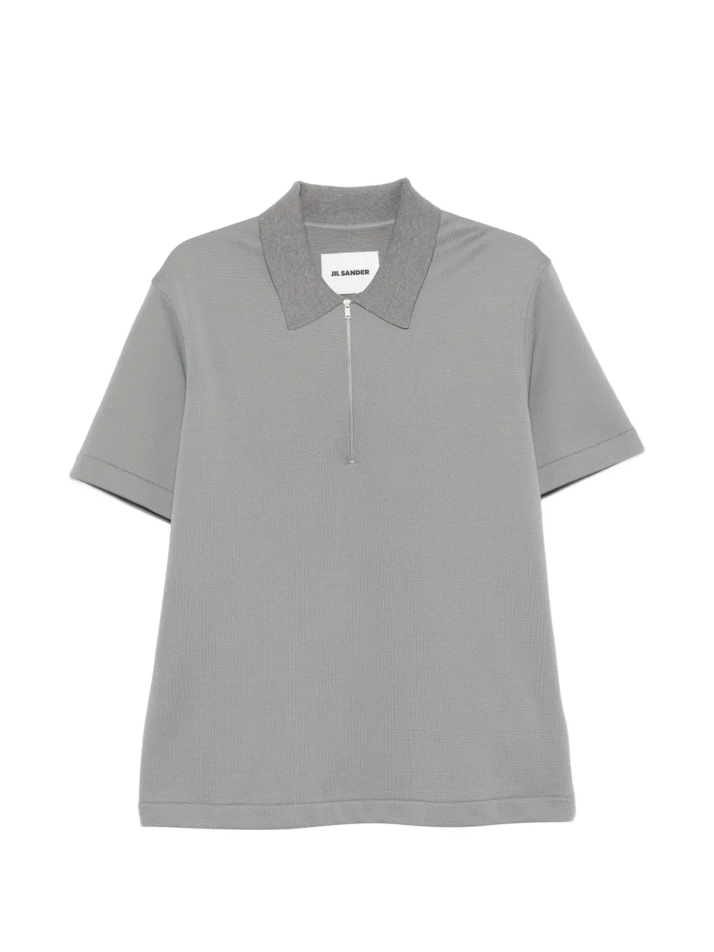 Jil Sander Polo con mezza zip - Grigio