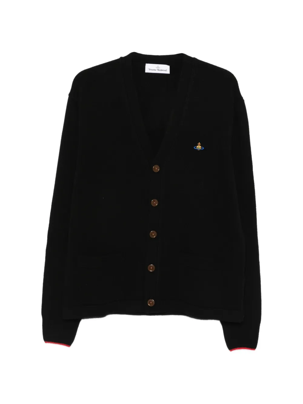 Vivienne Westwood button V-neck cardigan - Nero