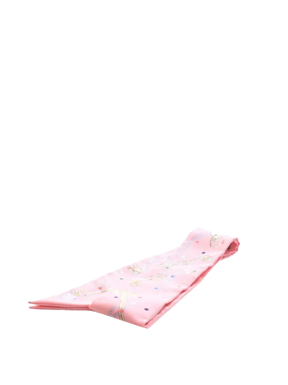 Hermès Pre-Owned 1990-2010 Les Cles A Pois Silk Twilly Scarf scarves - Rosa