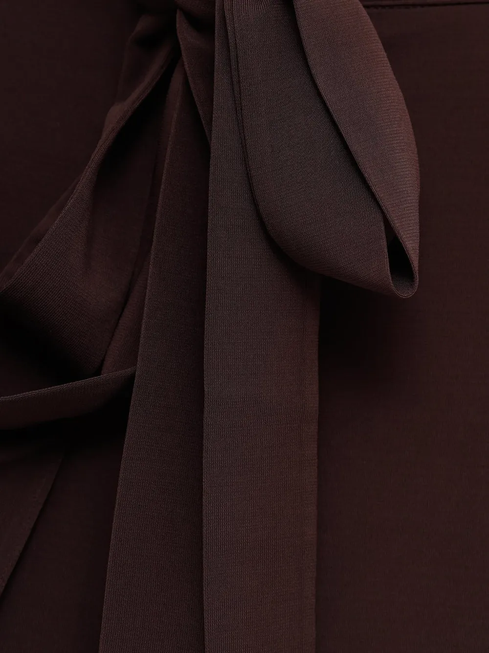 LEMAIRE Gedrapeerde midi-rok met strikdetail Bruin