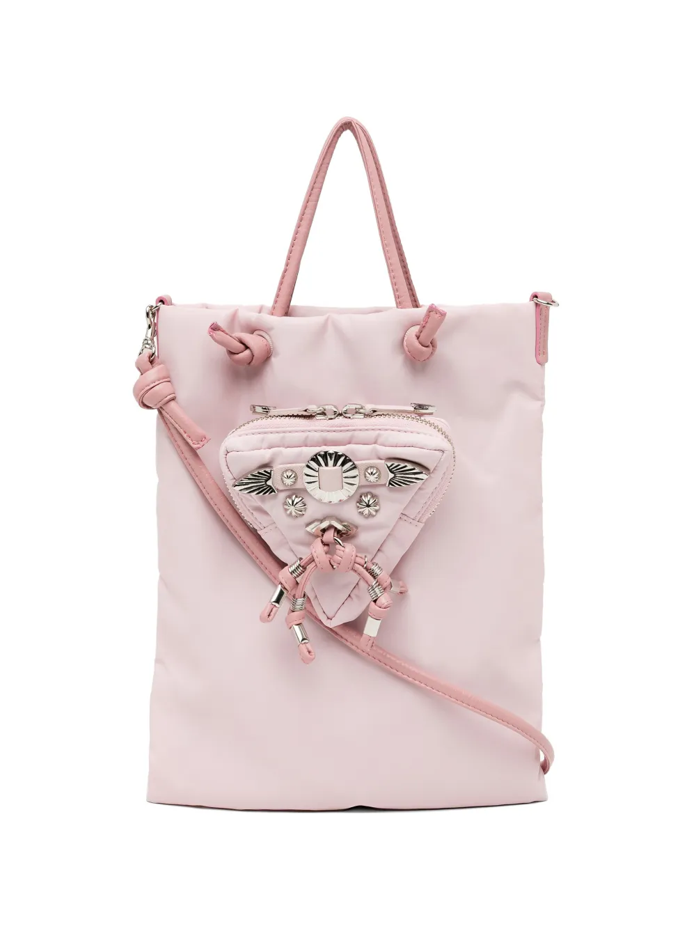 TOGA TOO triangle-pouch-detail tote bag - Rosa