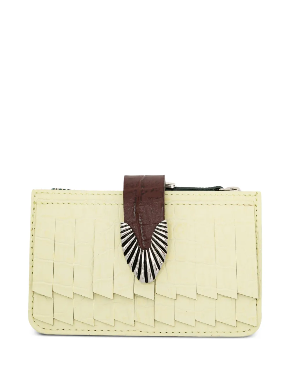 Toga zip leather cardholder - Giallo