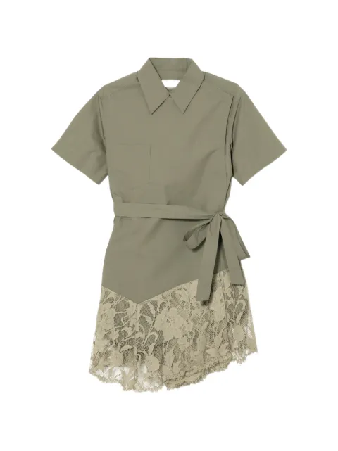 Toga lace-detail belted top