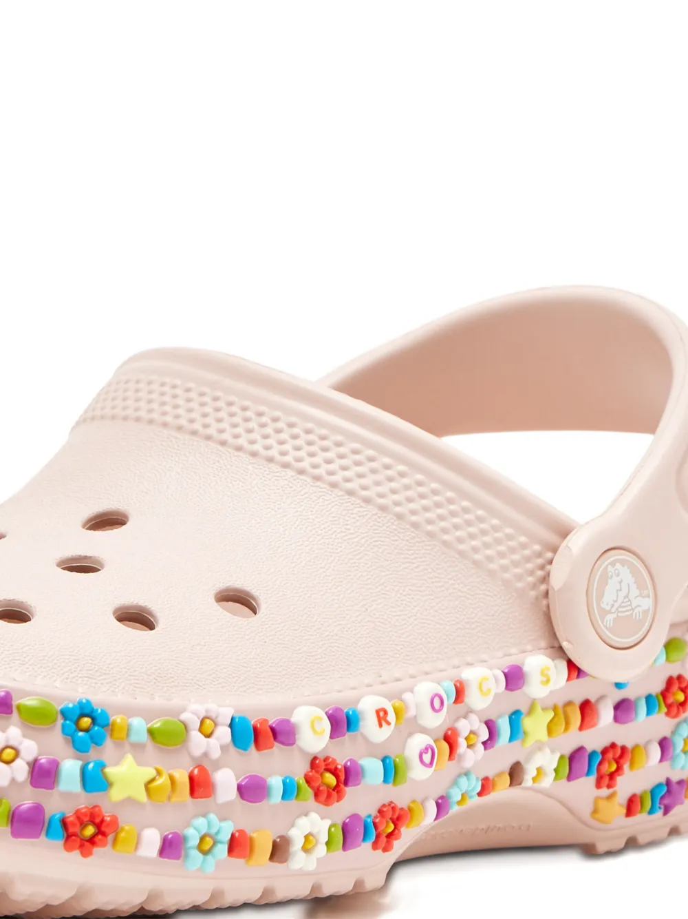 Crocs Kids floral-embellishments clogs Roze