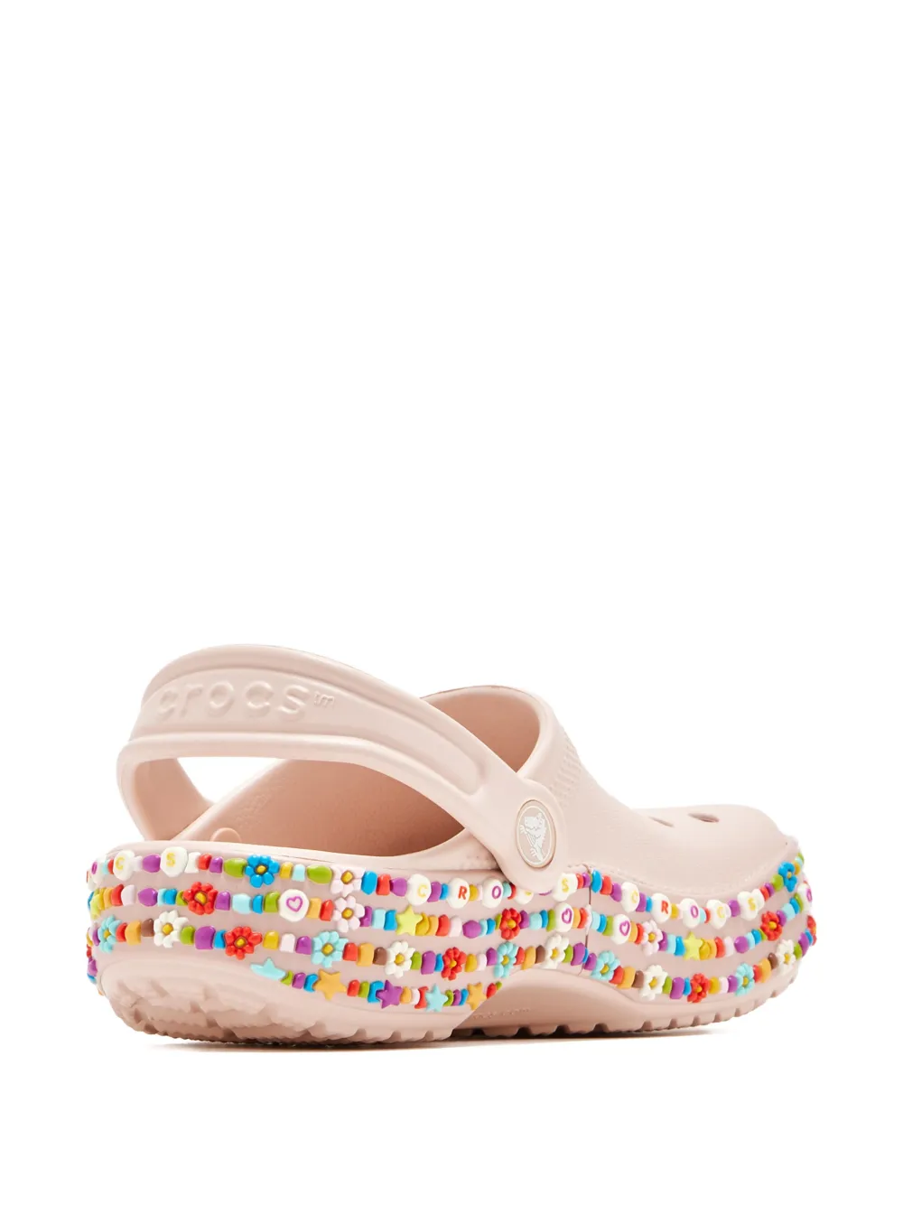 Crocs Kids floral-embellishments clogs Roze