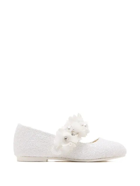 BabyWalker floral-embellished ballet flats