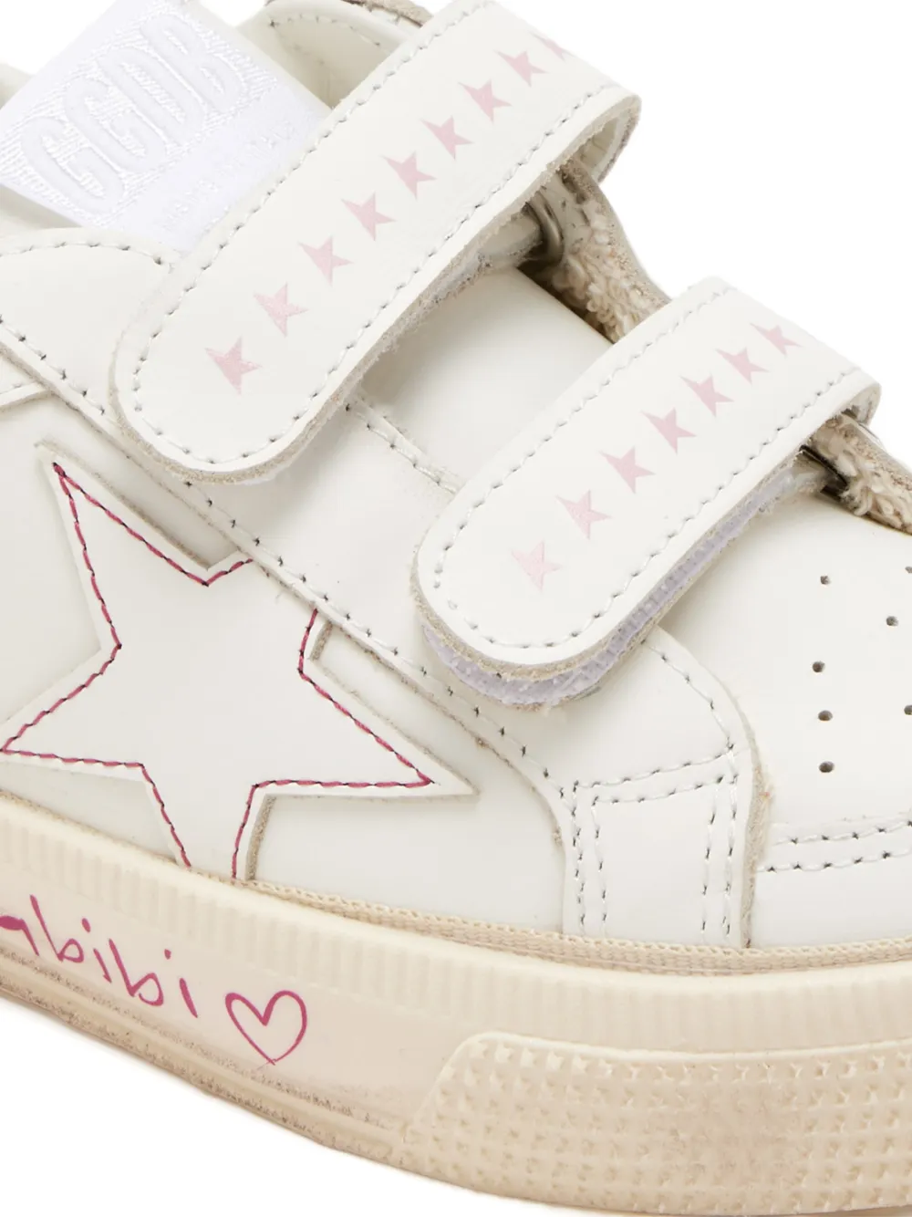 Golden Goose Kids glitter May School sneakers Wit