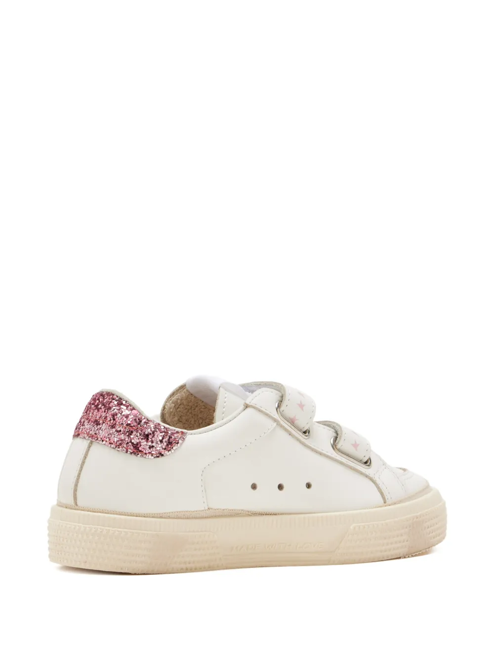Golden Goose Kids glitter May School sneakers Wit