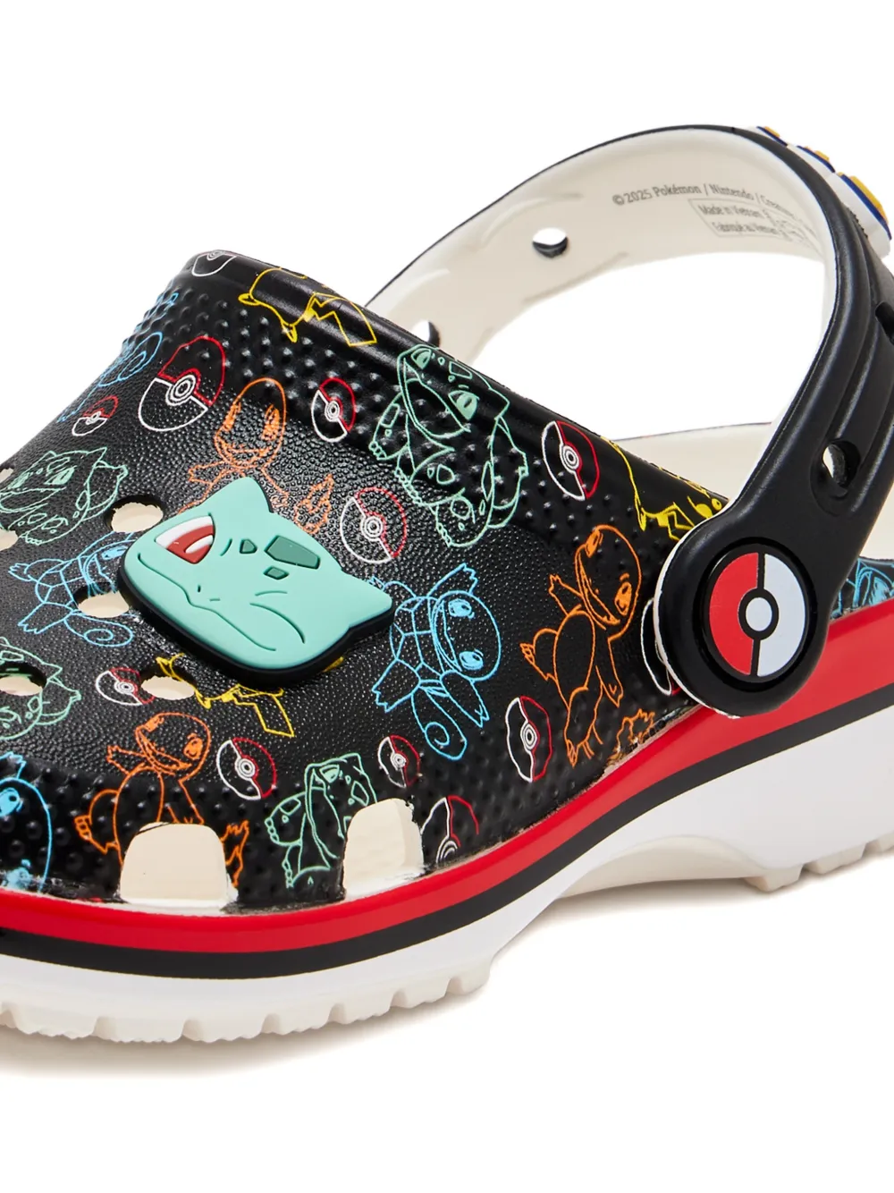 Crocs Kids x Pokémon characters-appliqués clogs Zwart