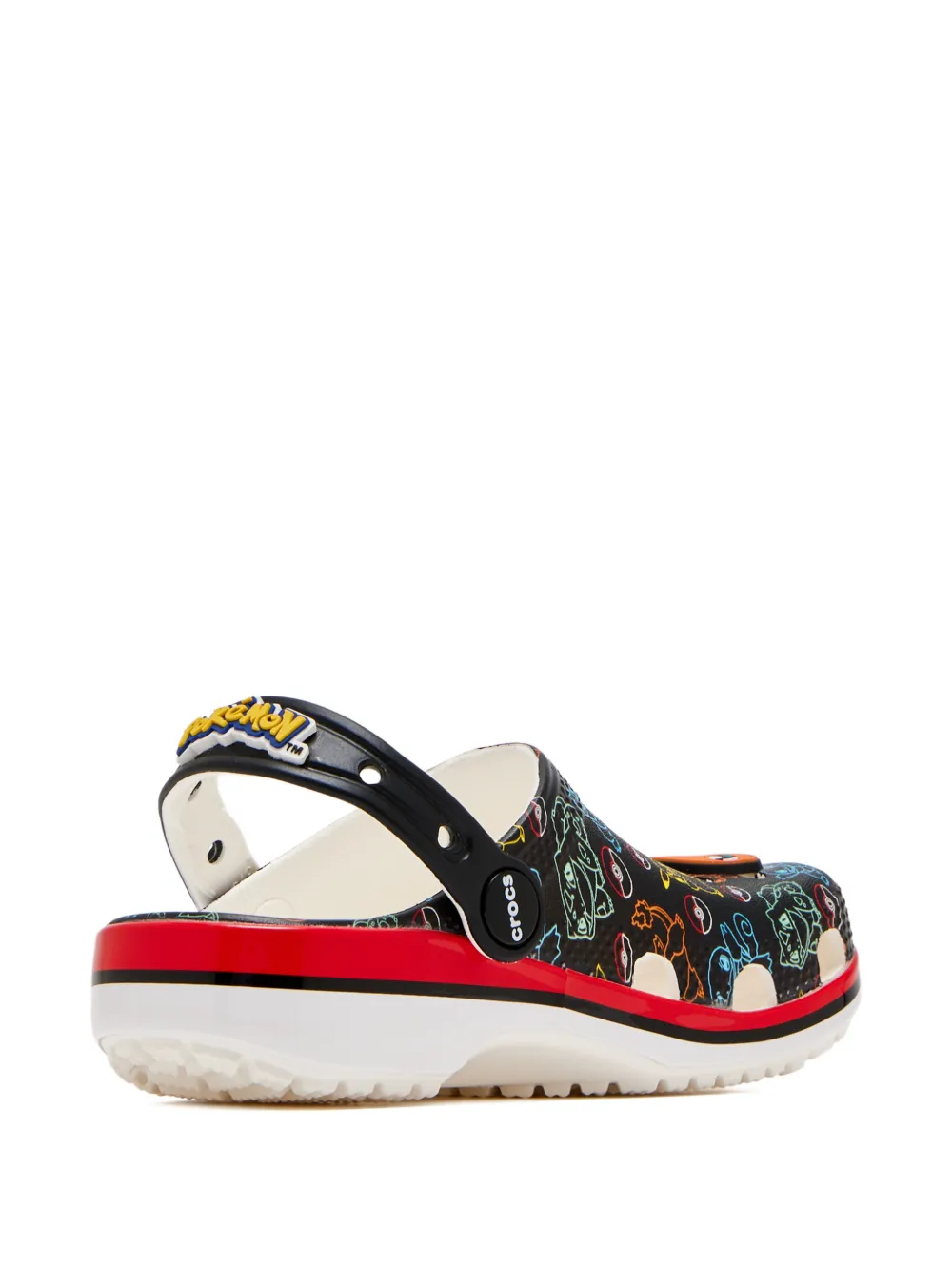 Crocs Kids x Pokémon characters-appliqués clogs Zwart