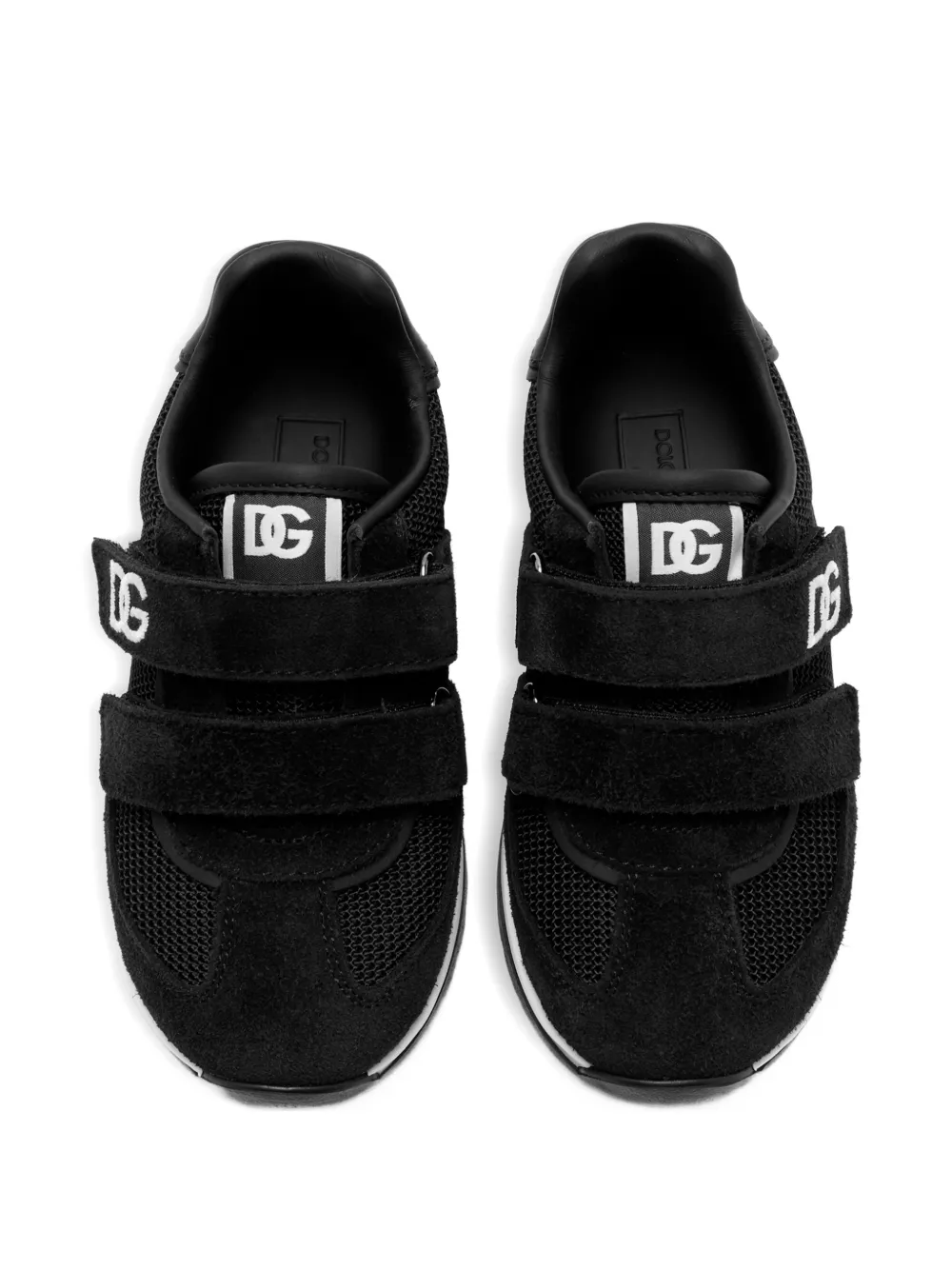 Dolce & Gabbana Kids logo strapped sneakers Zwart
