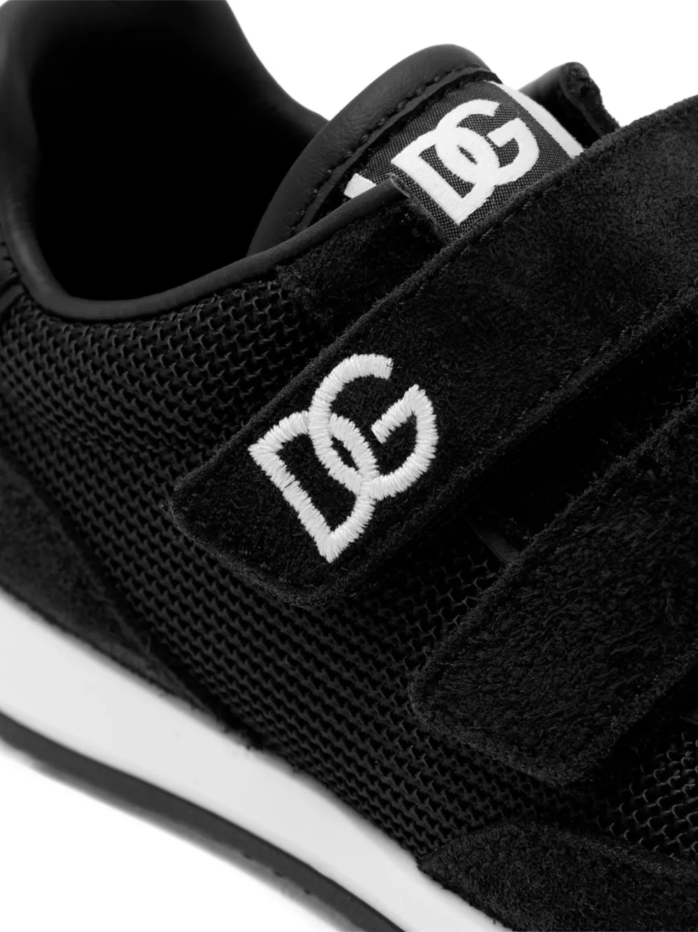 Dolce & Gabbana Kids logo strapped sneakers Zwart