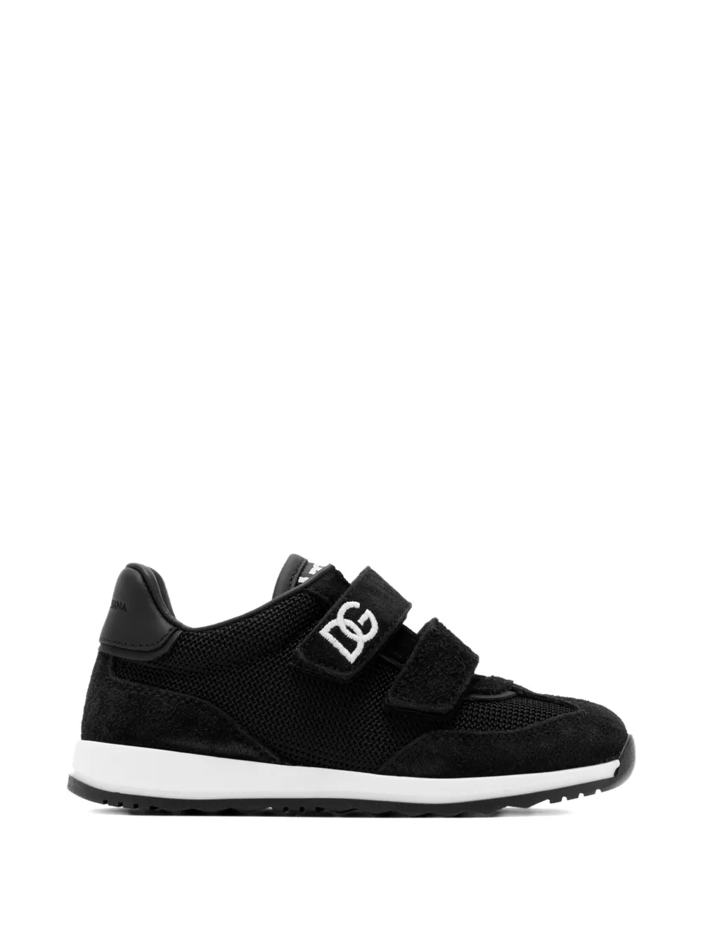 Dolce & Gabbana Kids logo strapped sneakers Zwart