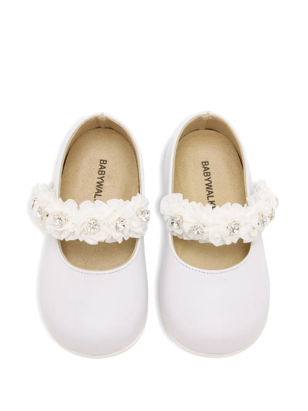 BabyWalker floral-embellished ballet flat Wit