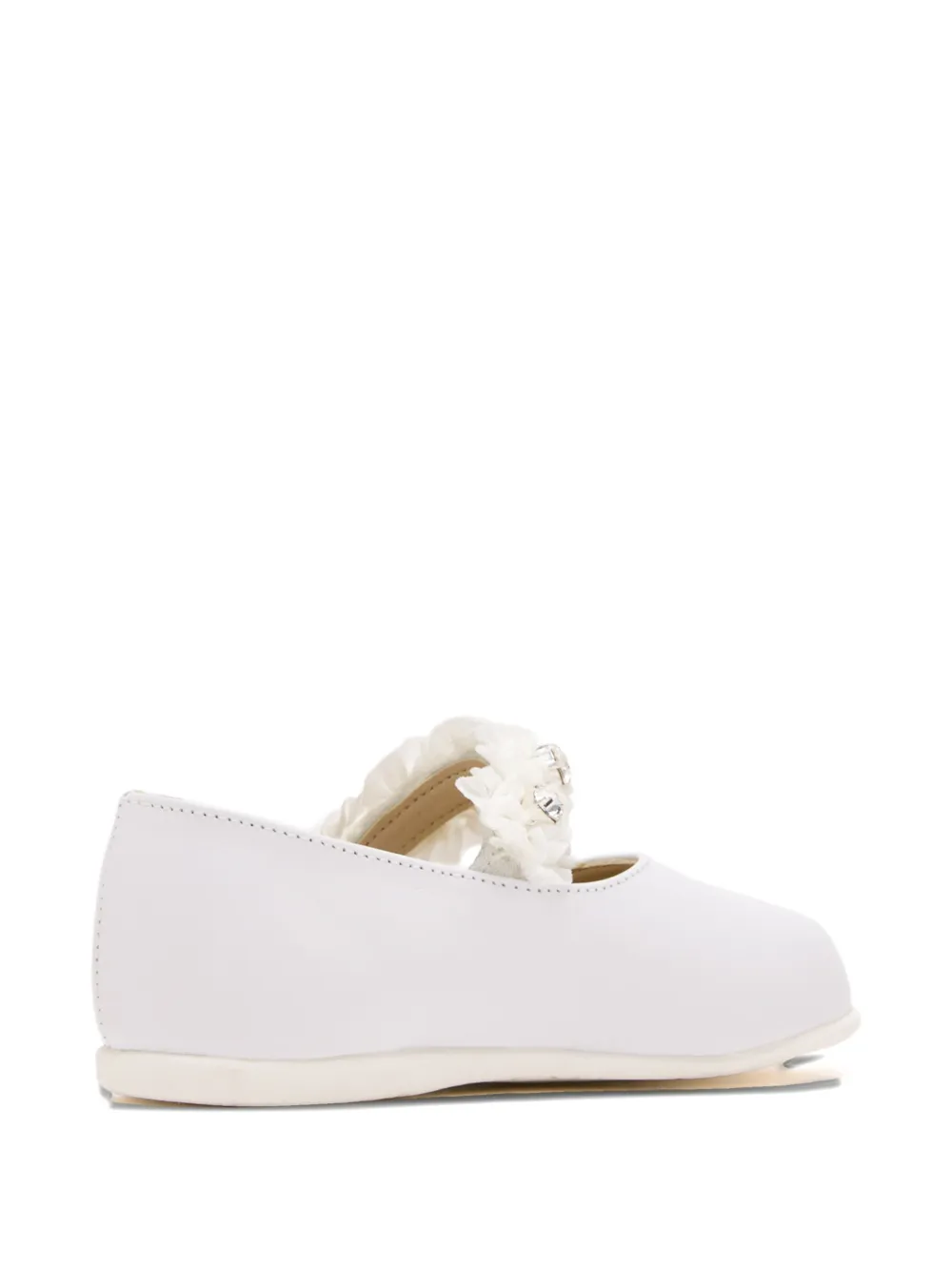 BabyWalker floral-embellished ballet flat Wit