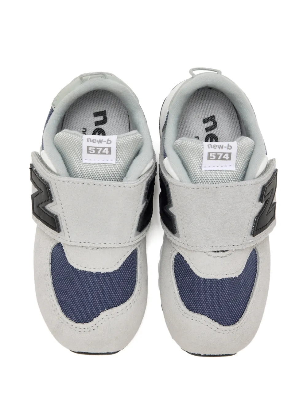 New Balance Kids 574 logo-patch sneakers Grijs
