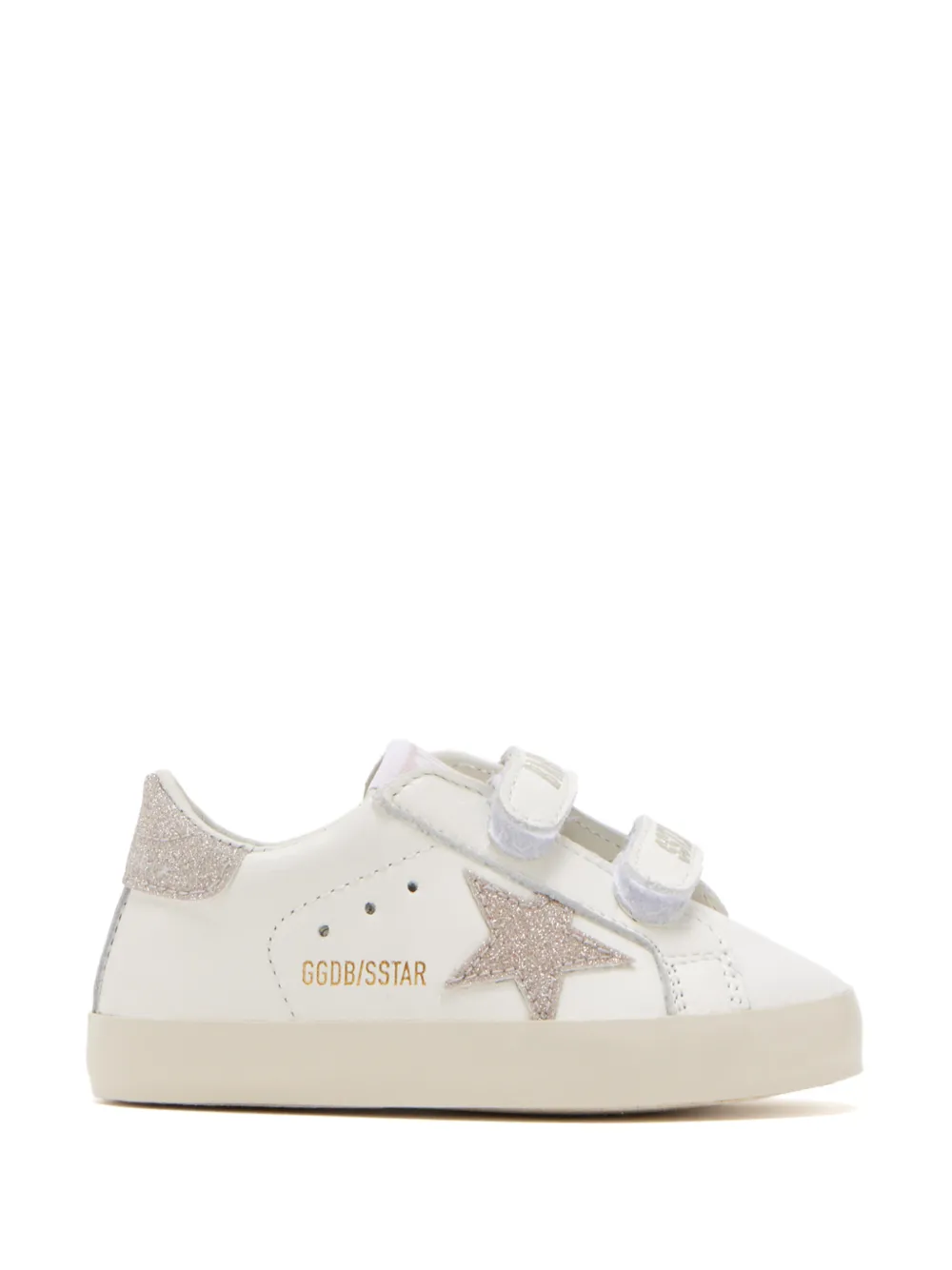 Golden Goose Kids glitter star strap trainers Wit