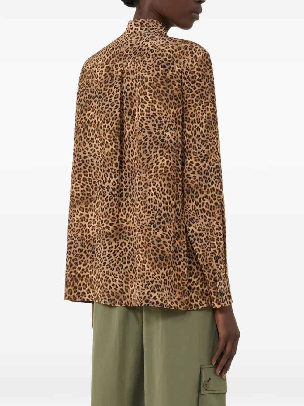Weekend Max Mara Wkdlemma zijden blouse met luipaardprint Bruin