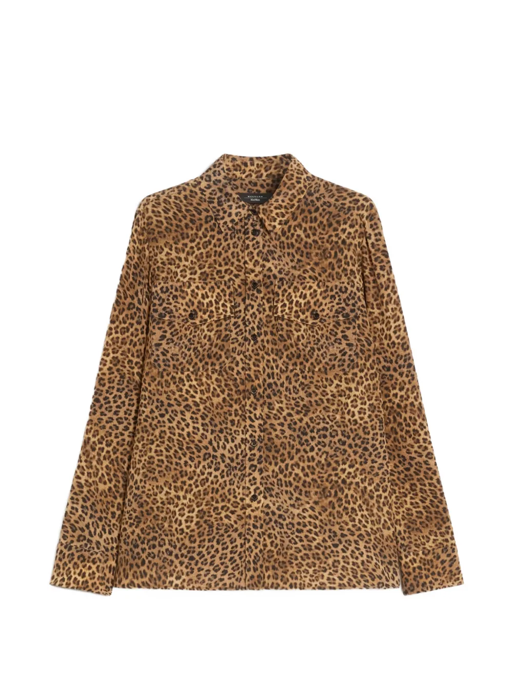Weekend Max Mara Wkdlemma leopard-print silk shirt - Marrone
