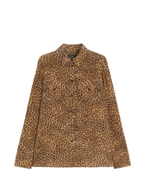 MaxMaraファーストライン レオパード柄 シルクシャツ 長袖 MaxMaraファーストライン レオパード柄 シルクシャツ 長袖 MaxMara
