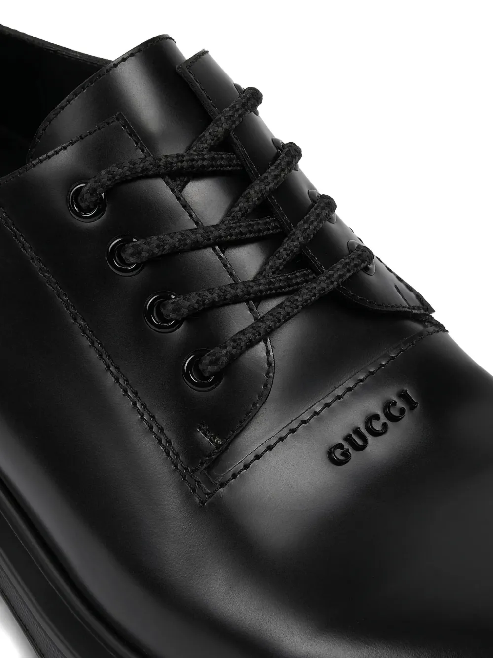 Gucci Leren Derby schoenen Zwart