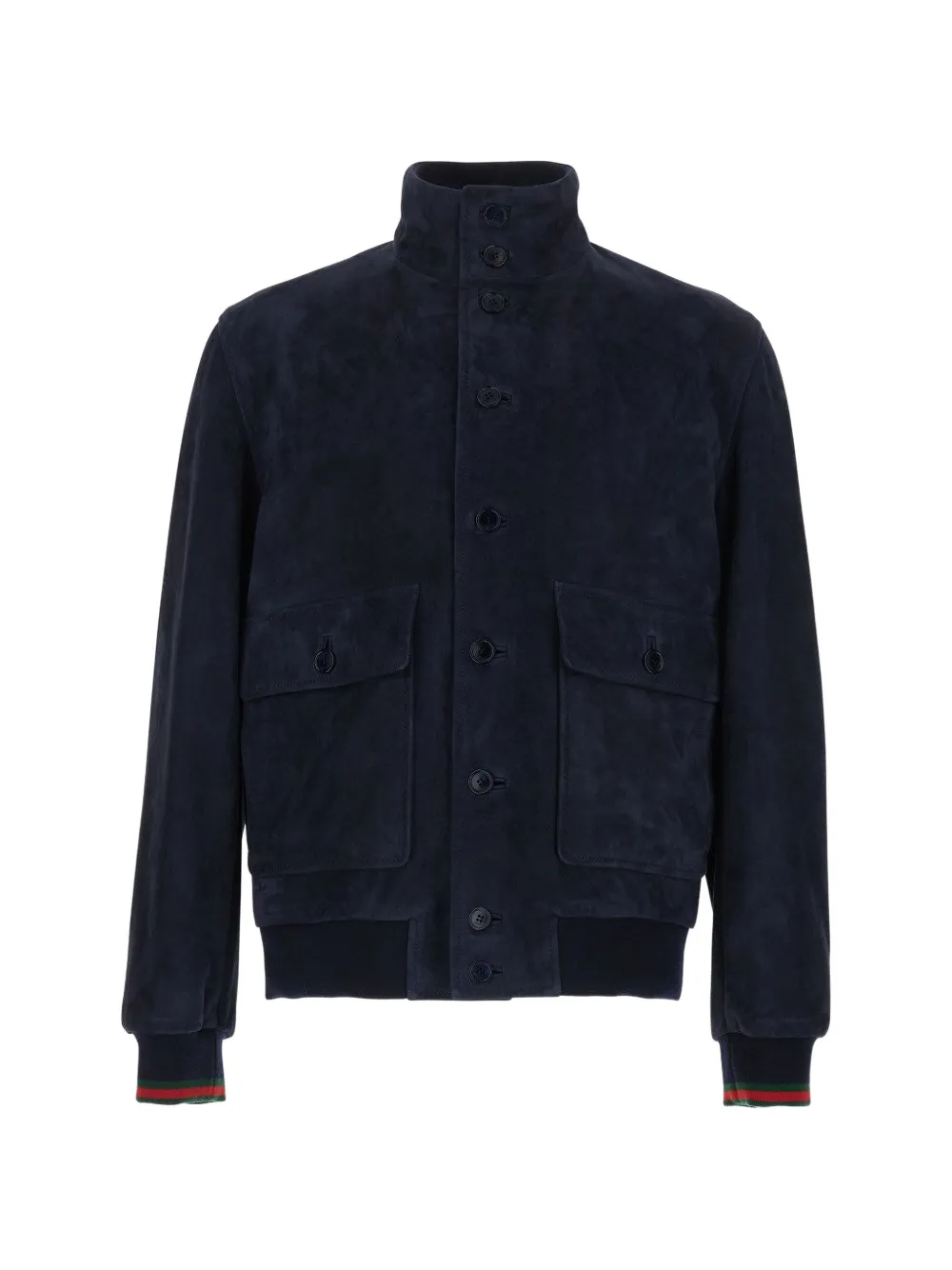 Gucci suede bomber jacket - Blu