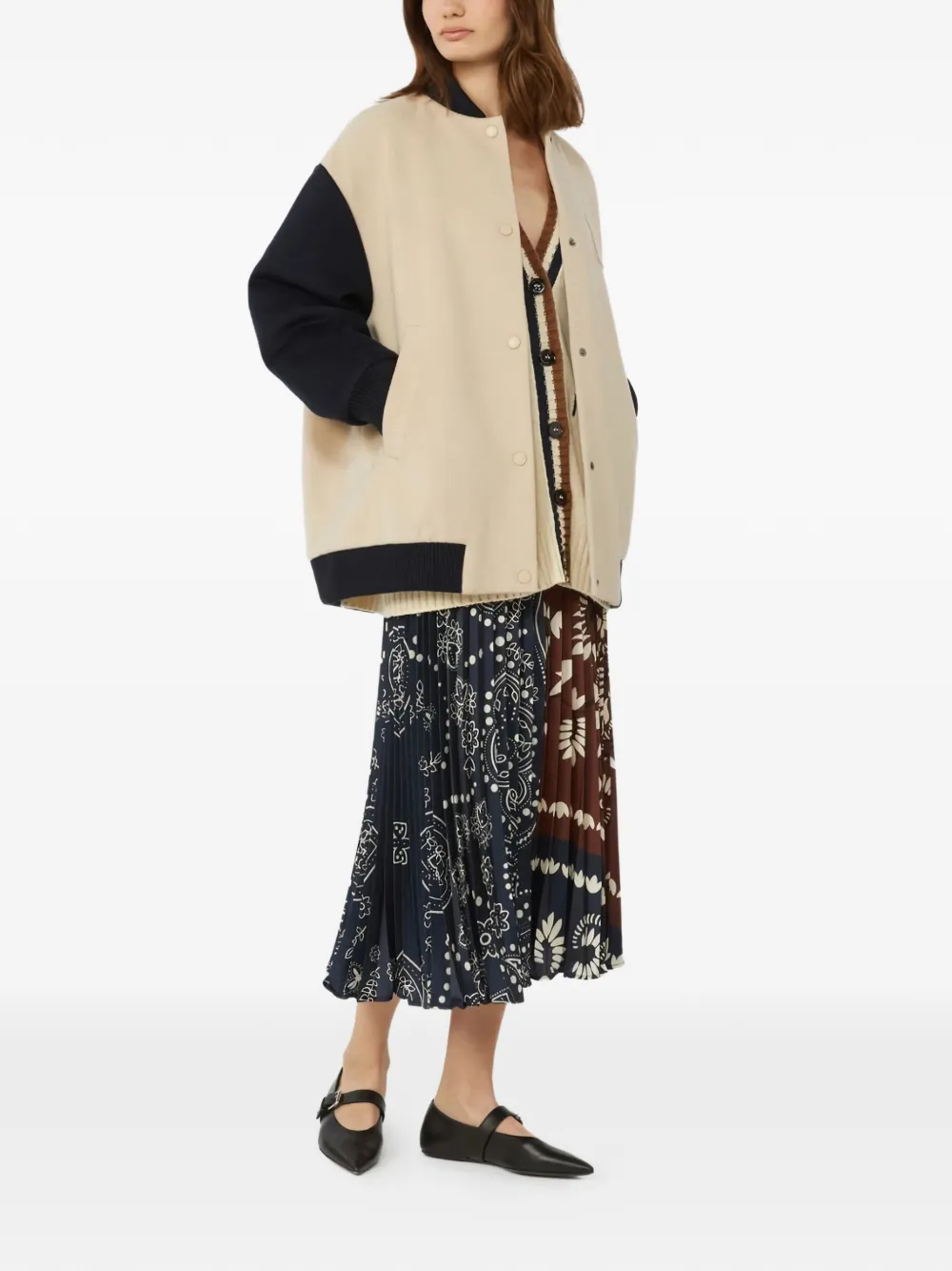  Weekend Max Mara Blasone Striped Button Cardigan - Neutrals 