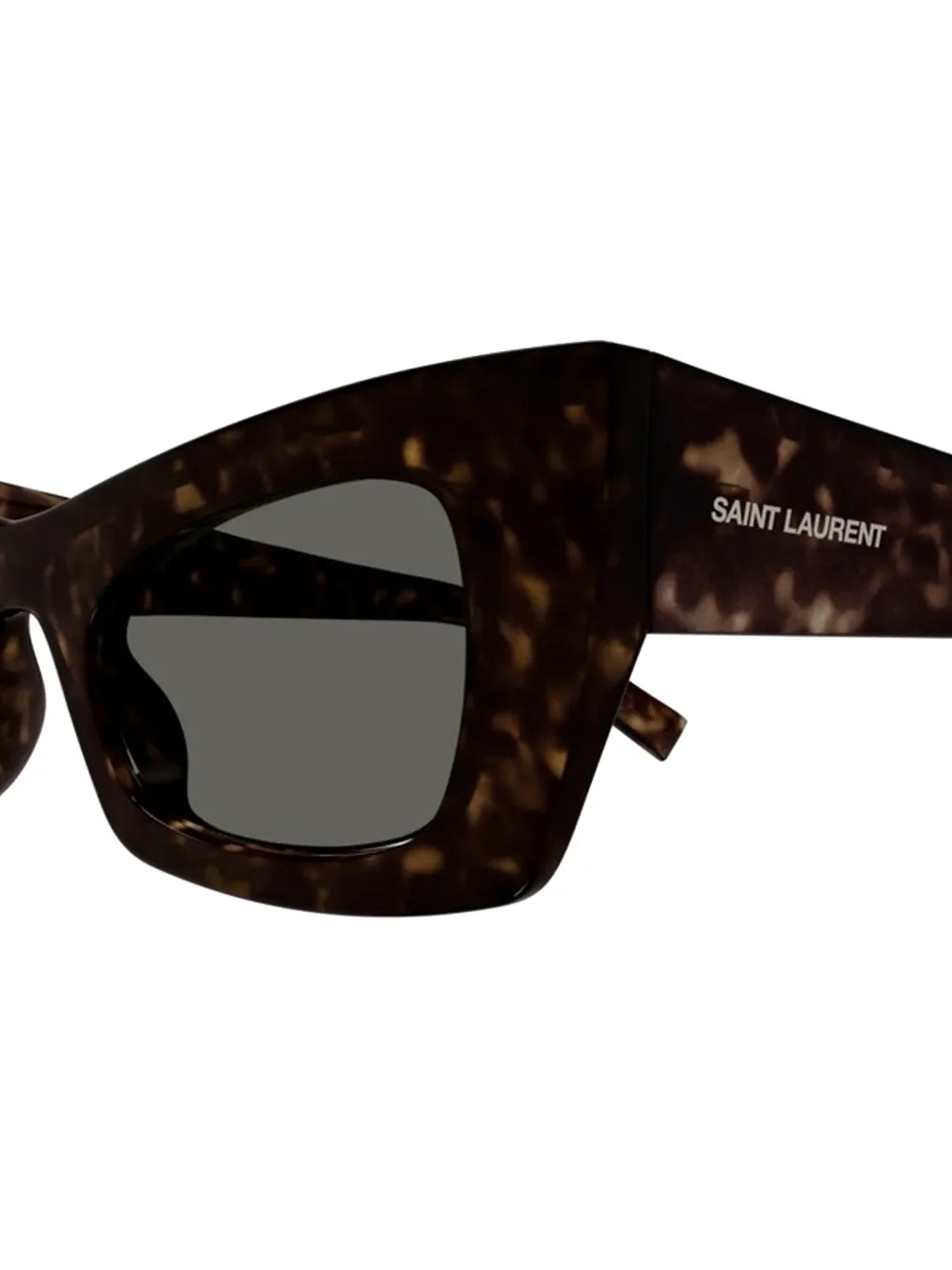 Saint Laurent Eyewear Zonnebril met geometrisch montuur Bruin