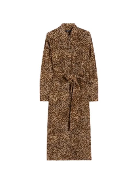 Weekend Max Mara Wkddolmen leopard-print tie-waist midi dress