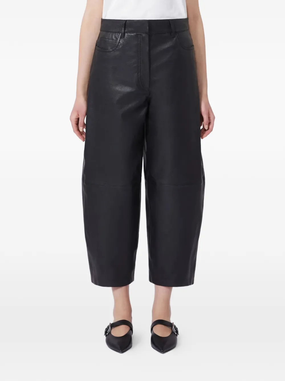 Weekend Max Mara Pagano Leather Trousers - Black 