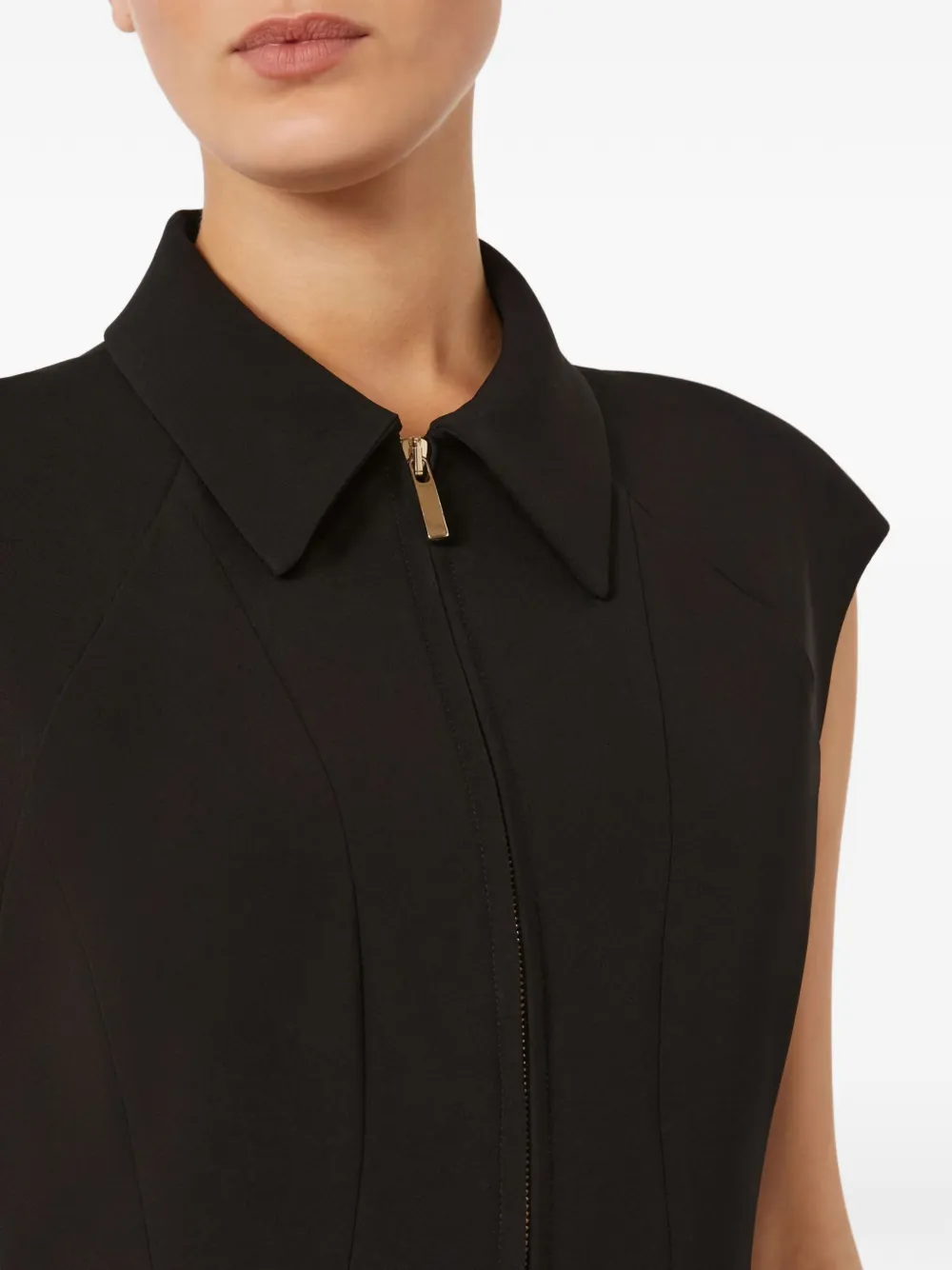 Mstalga Collared Zip-Fastening Midi Dress