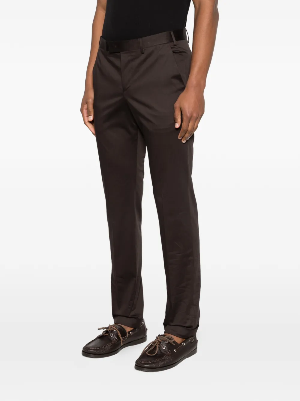 PT Torino Broek met cuffs Bruin