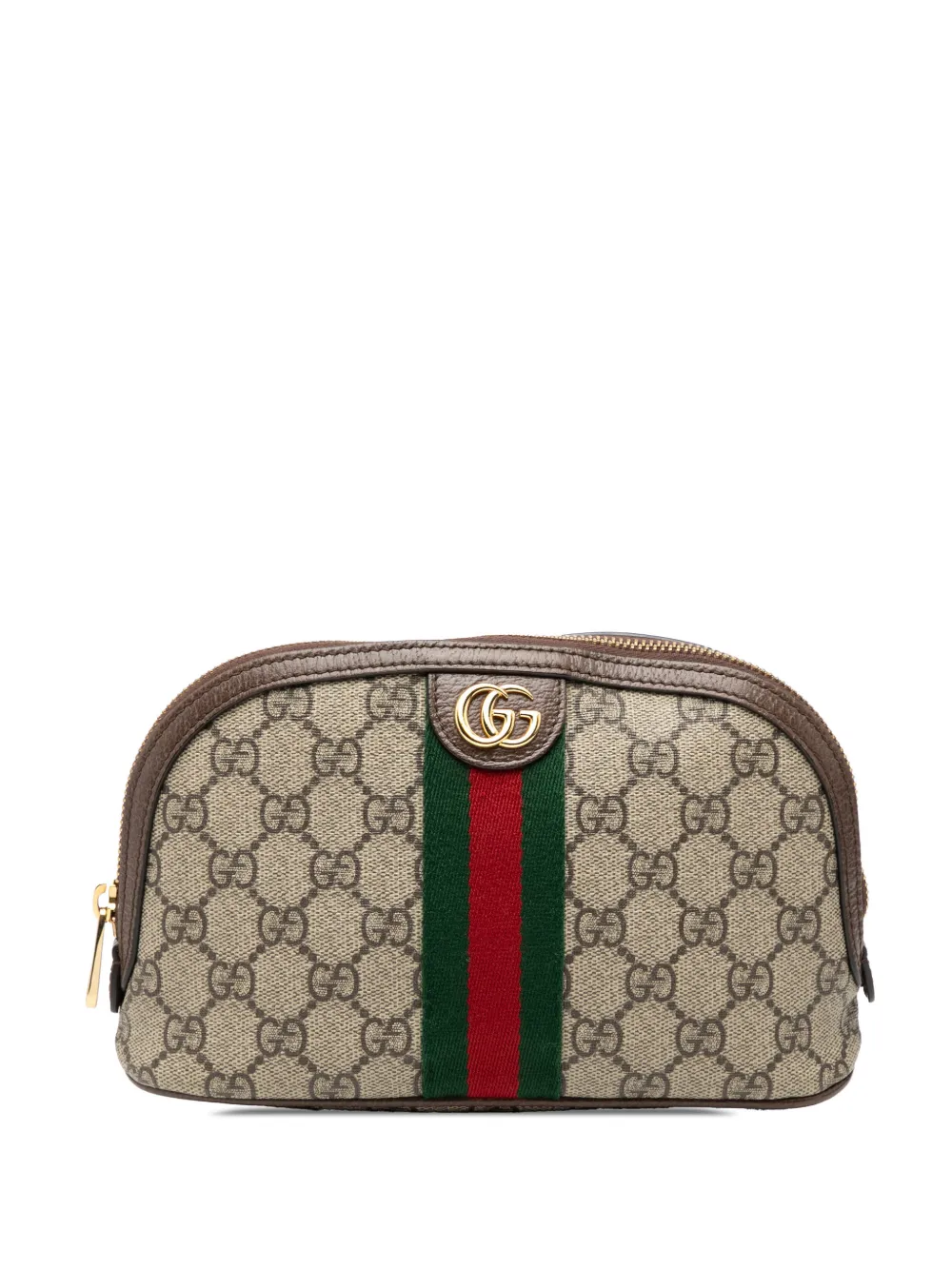 Gucci Pre-Owned 2016-2026 GG Supreme Ophidia Cosmetic pouch - Marrone