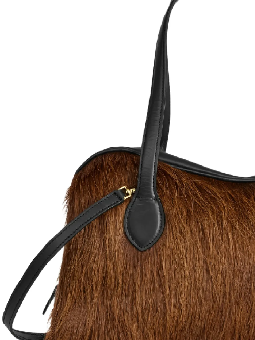 Noale Long-Pile Zip Shoulder Bag