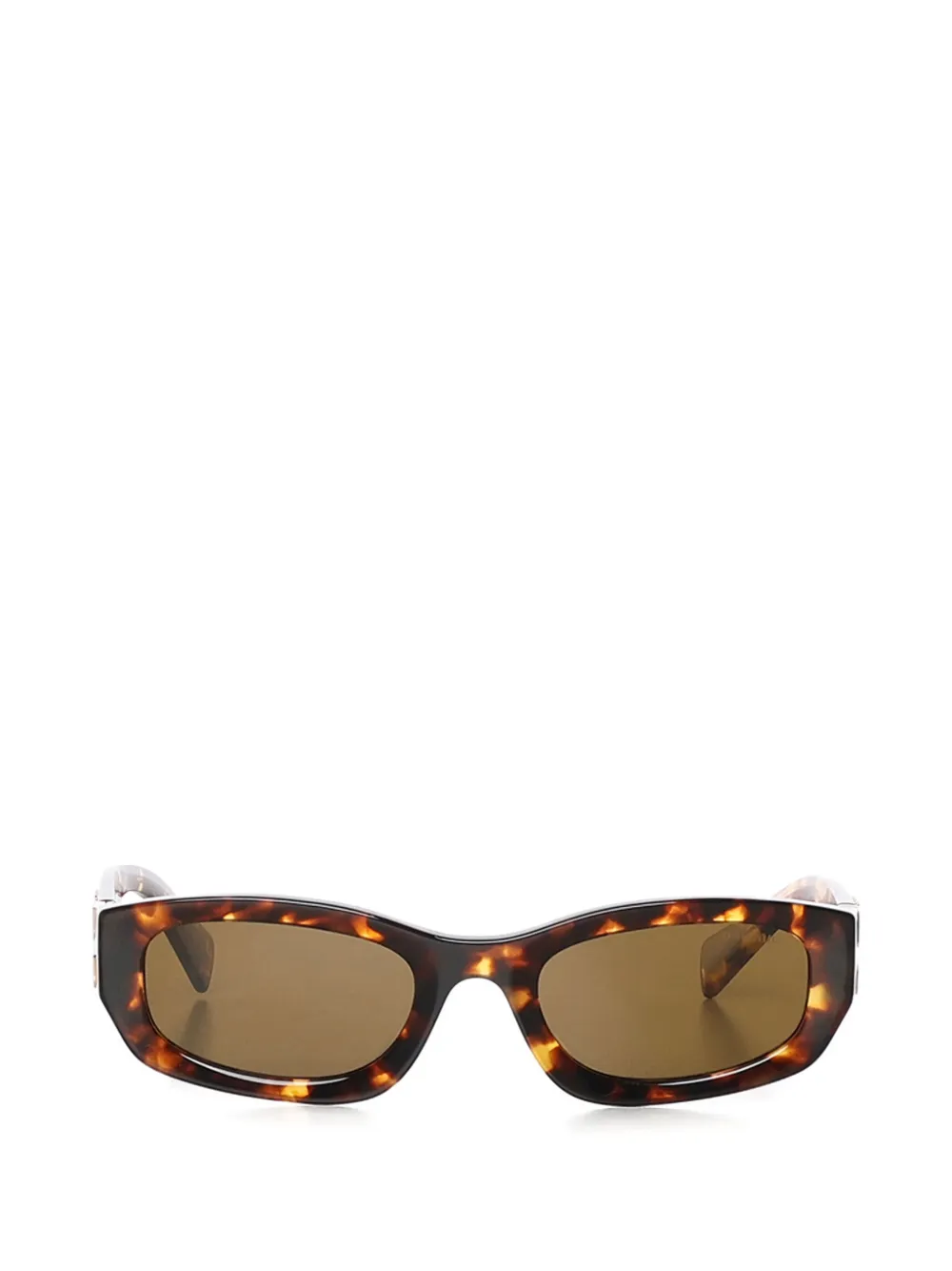 Miu Miu logo rectangle sunglasses - Marrone
