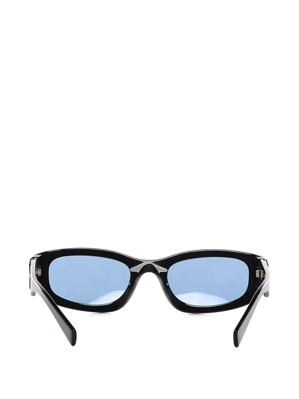 Miu Eyewear Zonnebril met rechthoekig montuur en logo Zwart