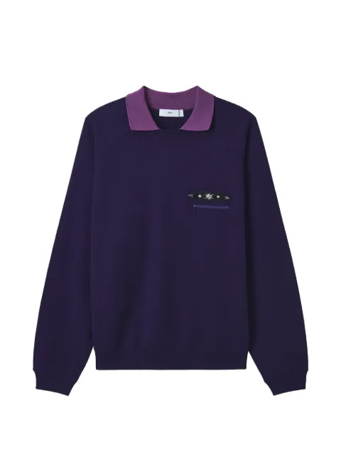 Toga collared embellished sweatshirt