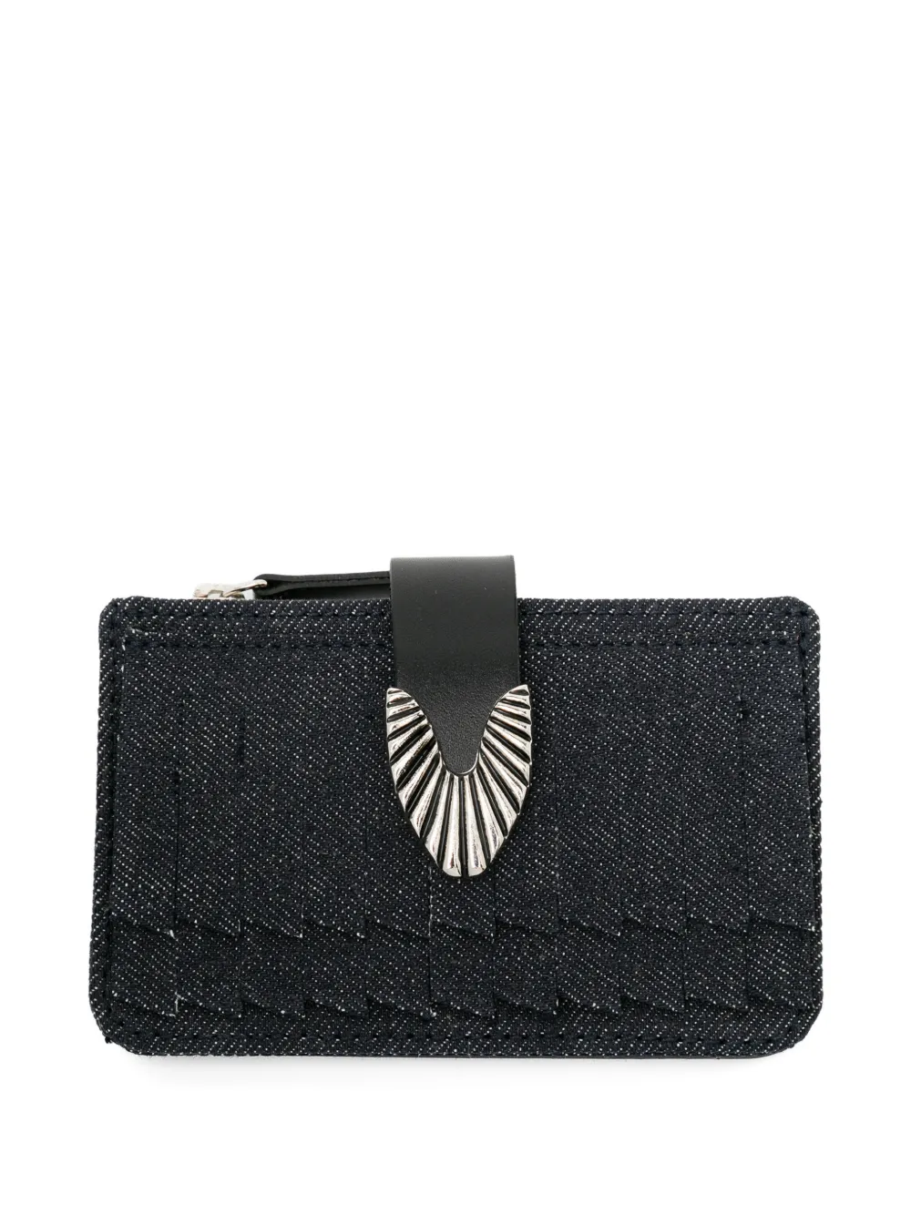 Toga metal-appliqué cotton wallet - Nero