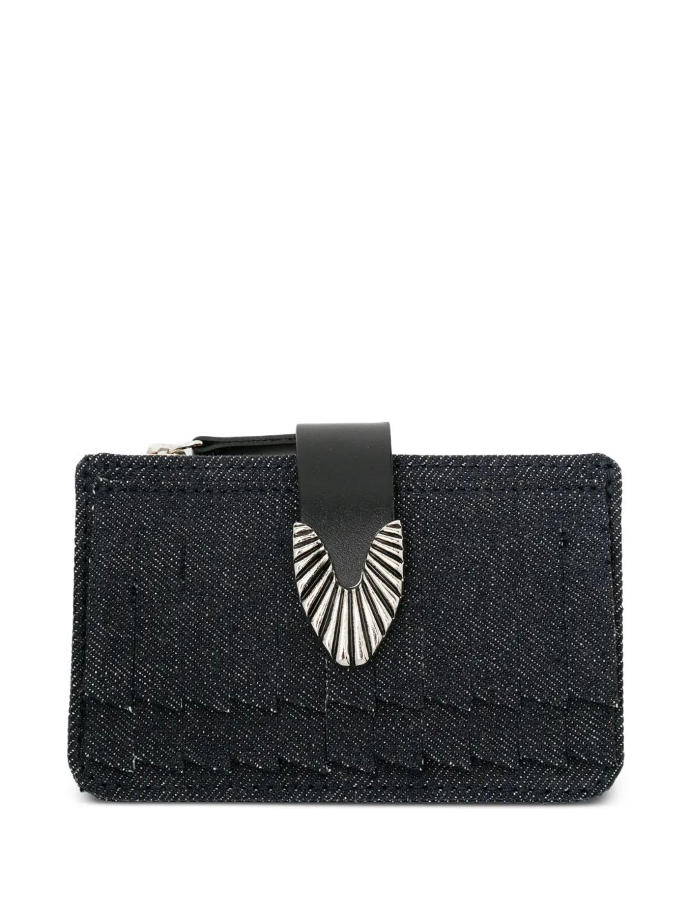 Toga metal-appliqué cotton wallet - Nero