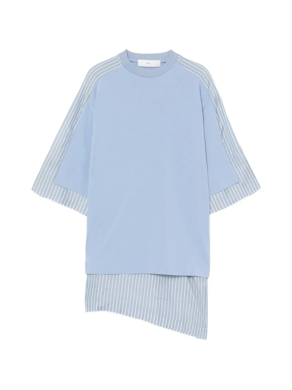 Toga Pulla striped-detail T-shirt - Blu