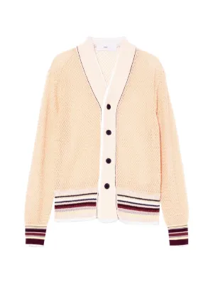 Miu Miu ストライプディテール カーディガン | ニュートラル | FARFETCH JP