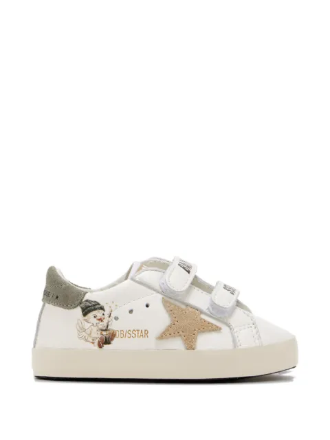 Golden Goose Kids star appliqué strap trainers