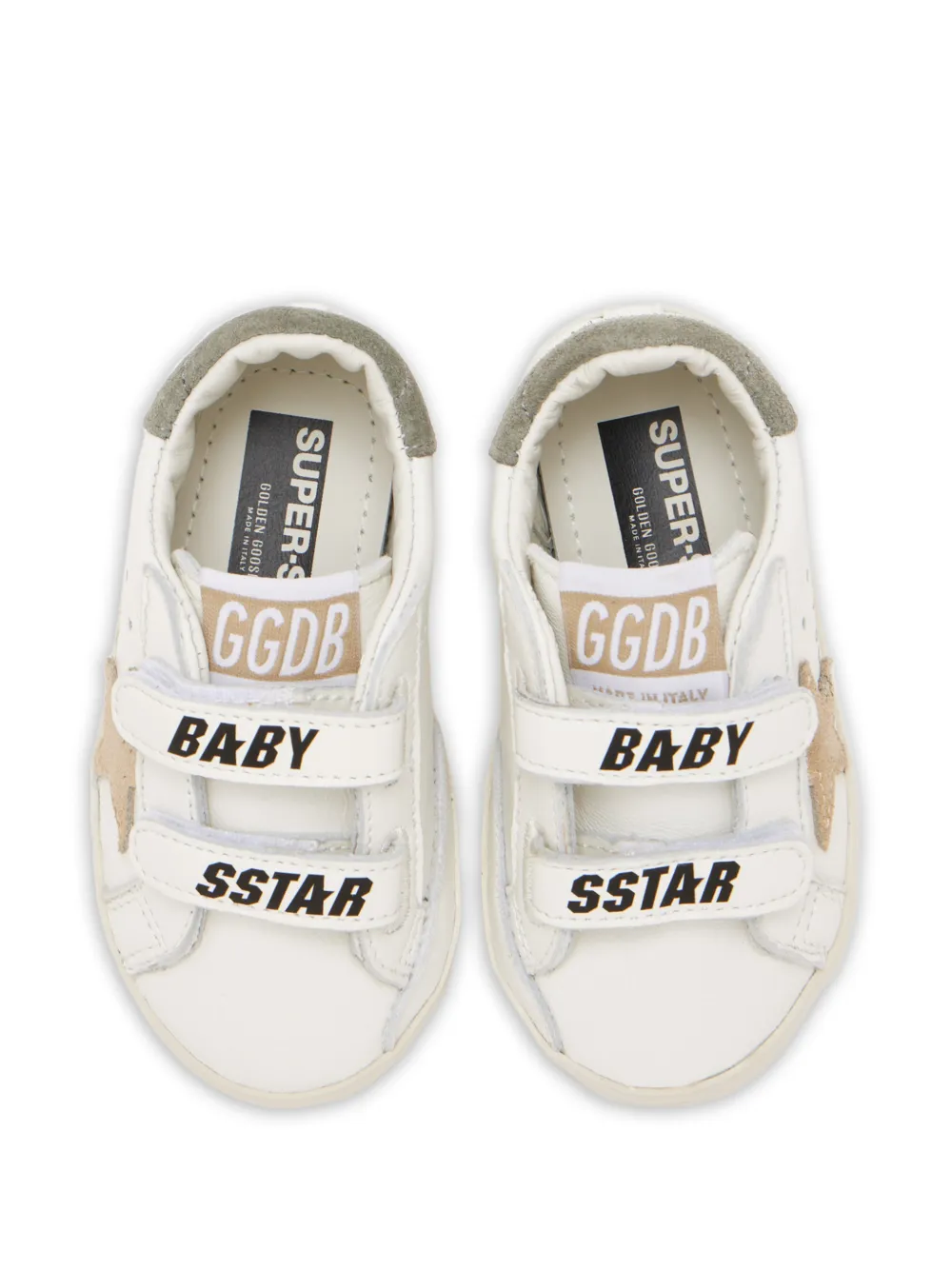 Golden Goose Kids star appliqué strap trainers Wit