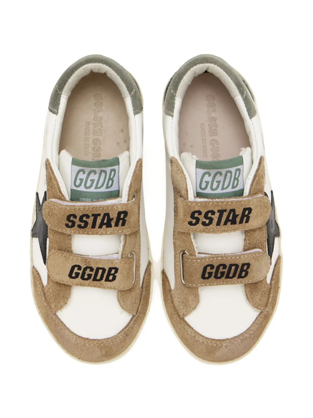 Golden Goose Kids star-appliqué touch-straps sneakers Wit